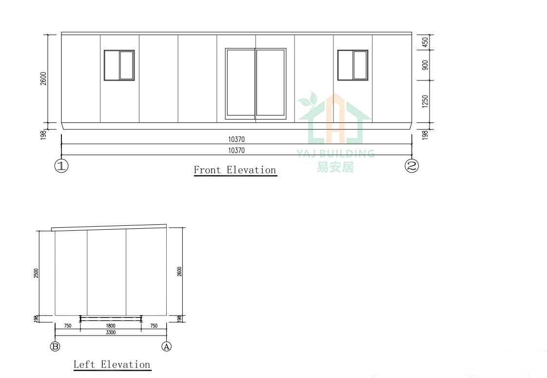 10.37x3.3mx2.6m Porta cabin