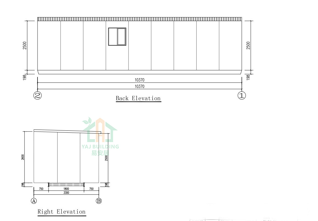 10.37x3.3mx2.6m Porta cabin