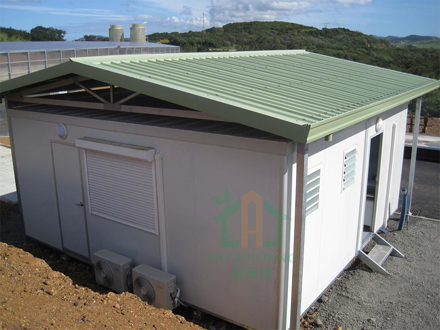 Prefab house with green roof